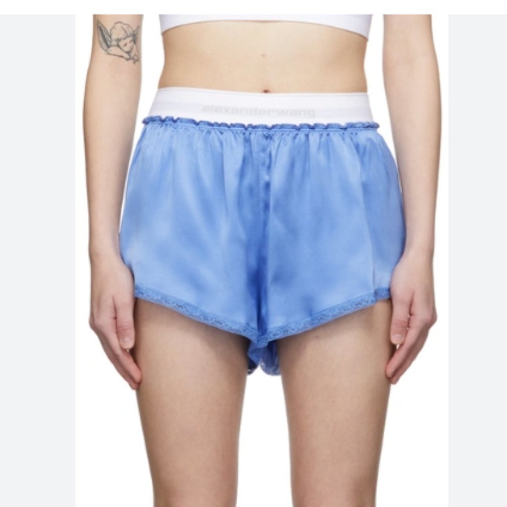 Blue Silk shorts T by Alexander Wang